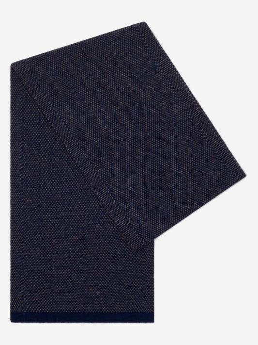 Riccardo (blue & brown) - Italian cashmere scarf with pattern — photo 1 of 10