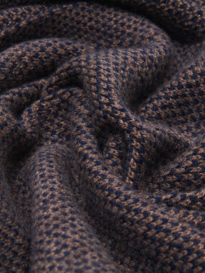 Riccardo (brown & blue) - Italian cashmere scarf with pattern — photo 5 of 8