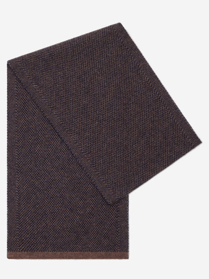 Riccardo (brown & blue) - Italian cashmere scarf with pattern — photo 1 of 8