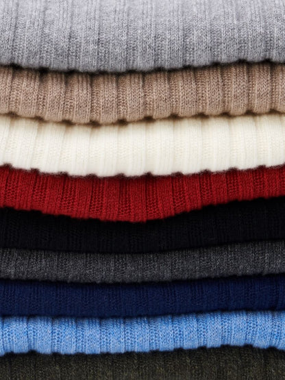 Napoli (dark grey) - Italian 100% cashmere ribbed scarf (unisex) — photo 6 of 10