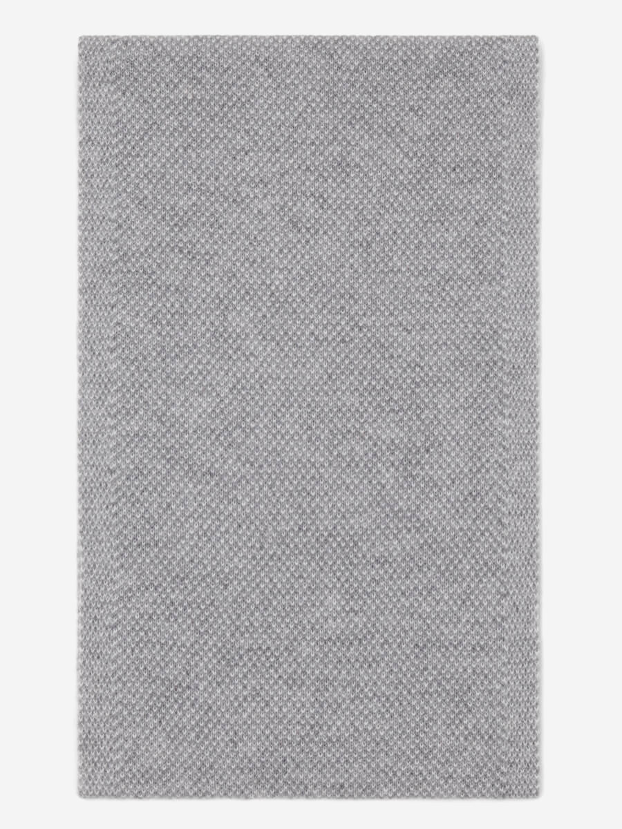 Riccardo (grey & white) - Italian 100% cashmere scarf with pattern — photo 4 of 10
