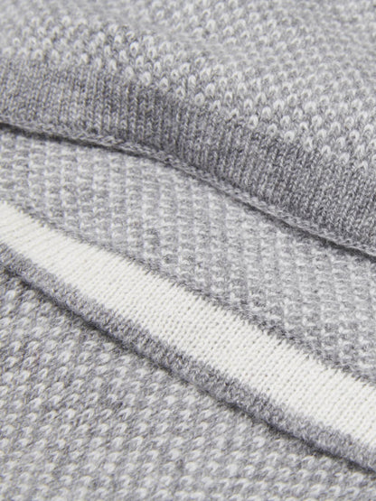 Riccardo (grey & white) - Italian 100% cashmere scarf with pattern — photo 3 of 10