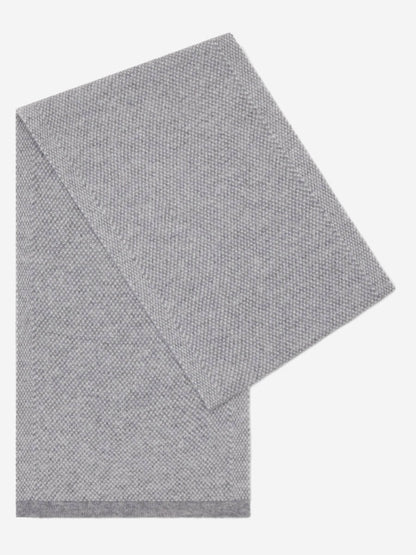 Riccardo (grey & white) - Italian 100% cashmere scarf with pattern — photo 1 of 10