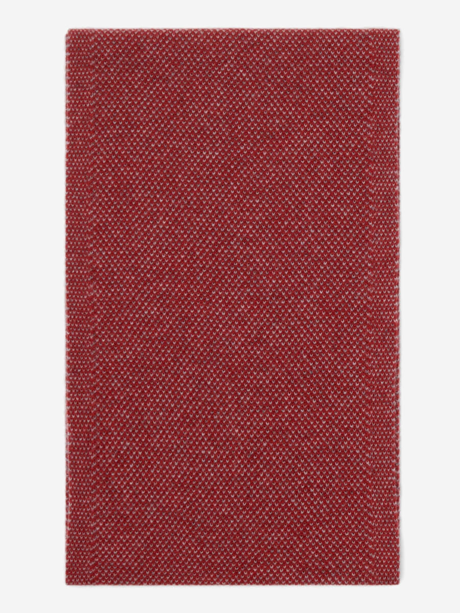 Riccardo (red & grey) - Italian 100% cashmere scarf with pattern — photo 3 of 10