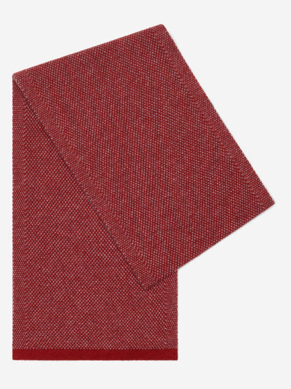 Riccardo (red & grey) - Italian 100% cashmere scarf with pattern — photo 1 of 10