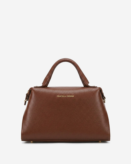 Cecilia (brown) - Italian calf leather women's handbag (with shoulder strap) — photo 1 of 8