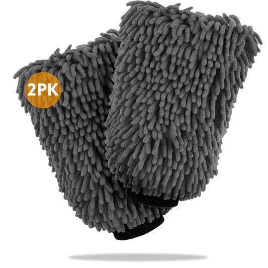 WASH&WHIPS Microfiber Chenille Car Cleaning Mitt - 2pk — photo 1 of 8