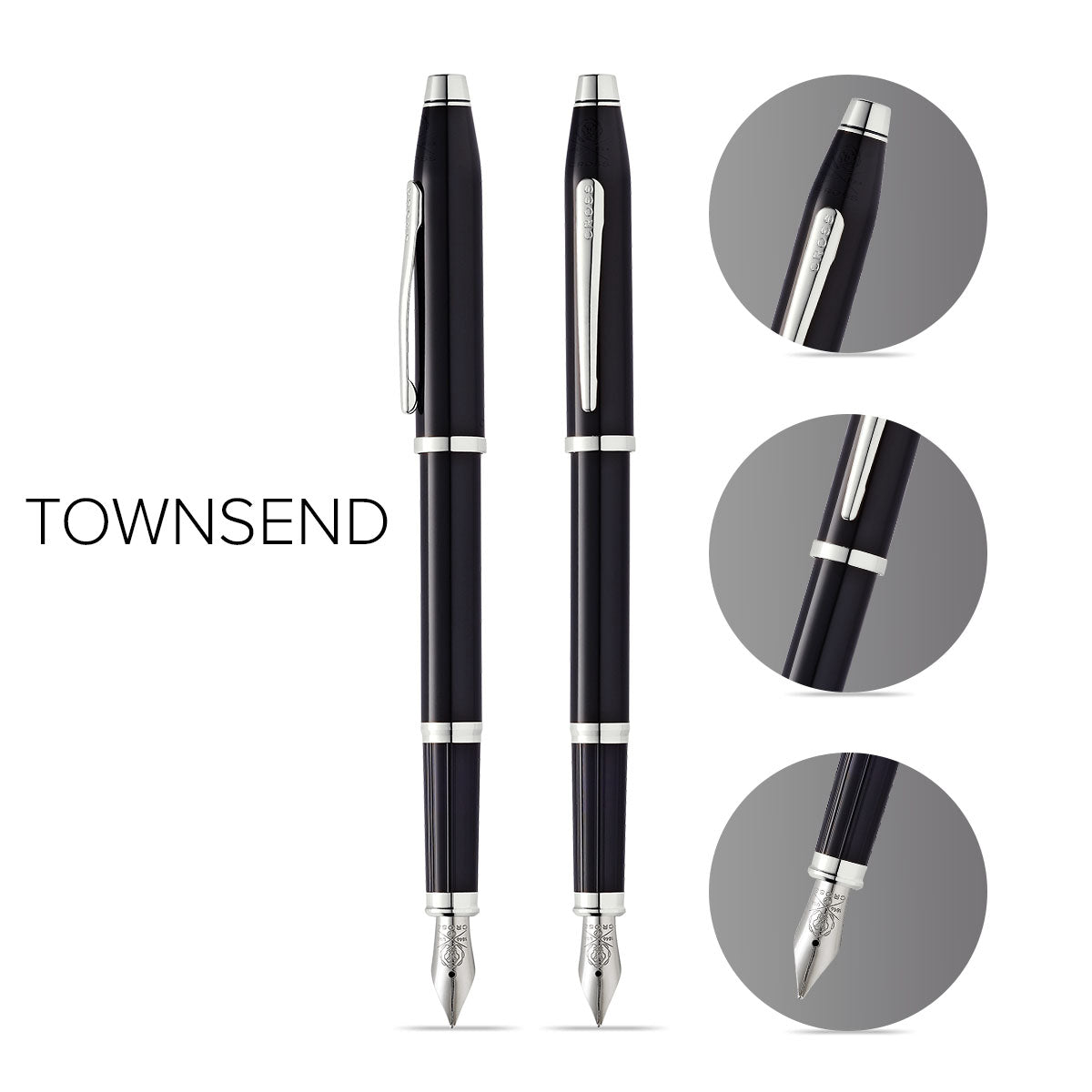 Century® II Black Lacquer Medium Nib Fountain Pen