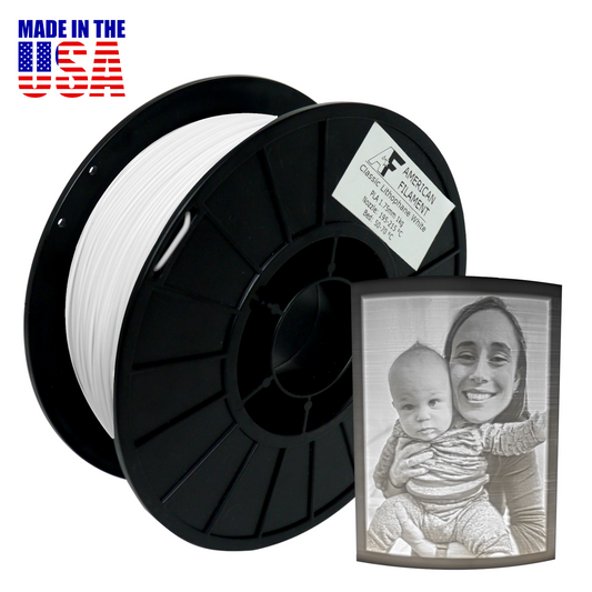 Klassisches Lithophane Weiß AF 1,75mm PLA Filament – erstellt von Lithophane Maker!
