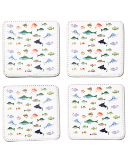 Reel It In Coasters, Set of 4