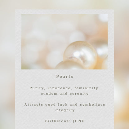 Pearl Chain Loop Earrings