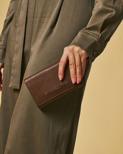 Costanza (brown) - Italian calf leather women’s wallet — photo 2 of 4