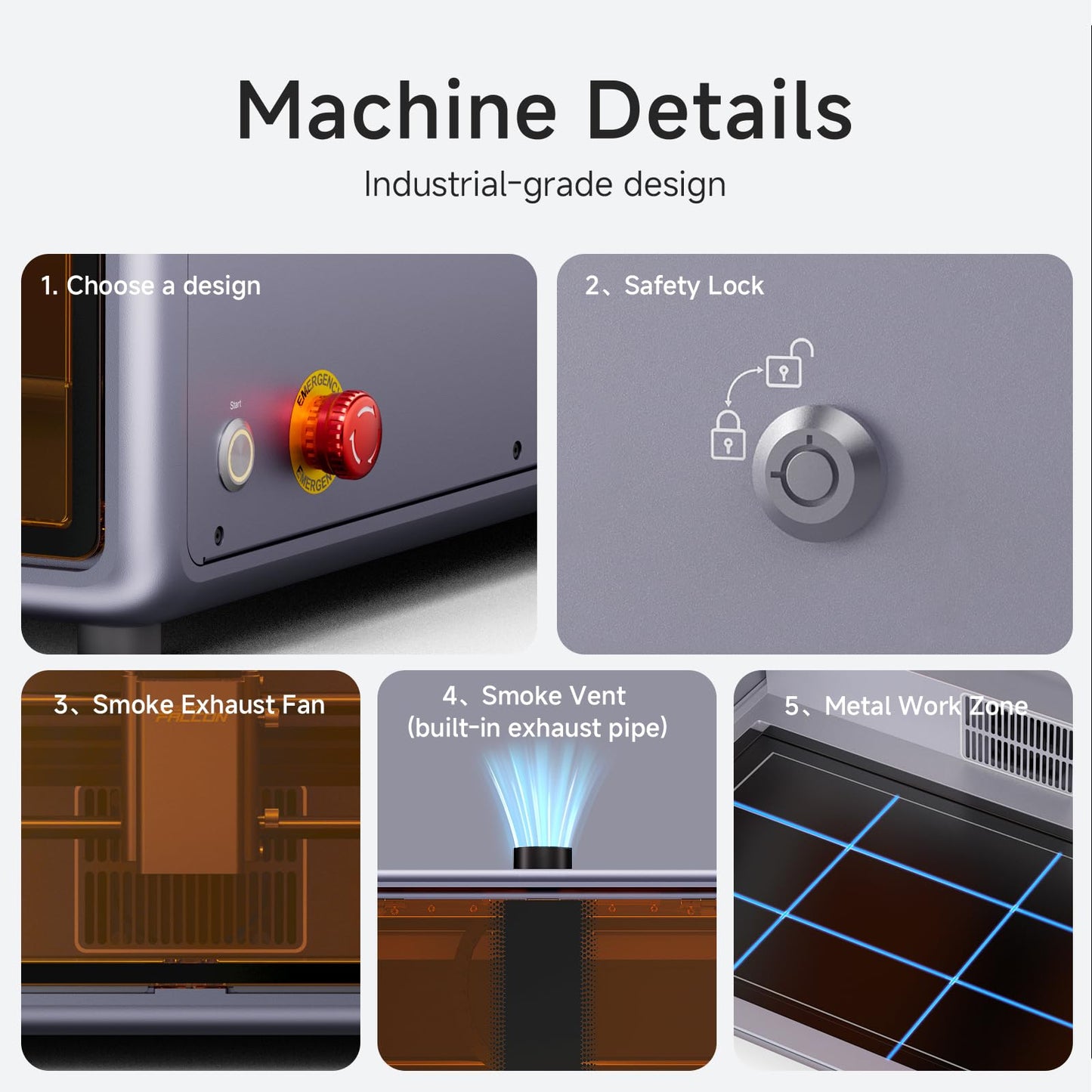 Creality Falcon A1 10W Laser Engraver, Enclosed Laser Cutter with Air Assist, HD Camera Positioning, Beginner-friendly, Class 1 Safety Laser Engravering Machine for Wood and Metal, Acrylic — photo 7 of 10