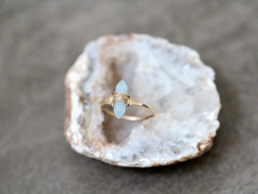 Crest Ring - Aquamarine