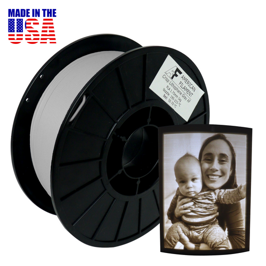 Crisp Lithophane Grau AF 1.75mm PLA Filament - hergestellt von Lithophane Maker!