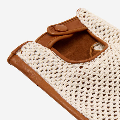 Arturo (cognac) - Hand-sewn Italian crochet driving gloves from lambskin leather — photo 3 of 10