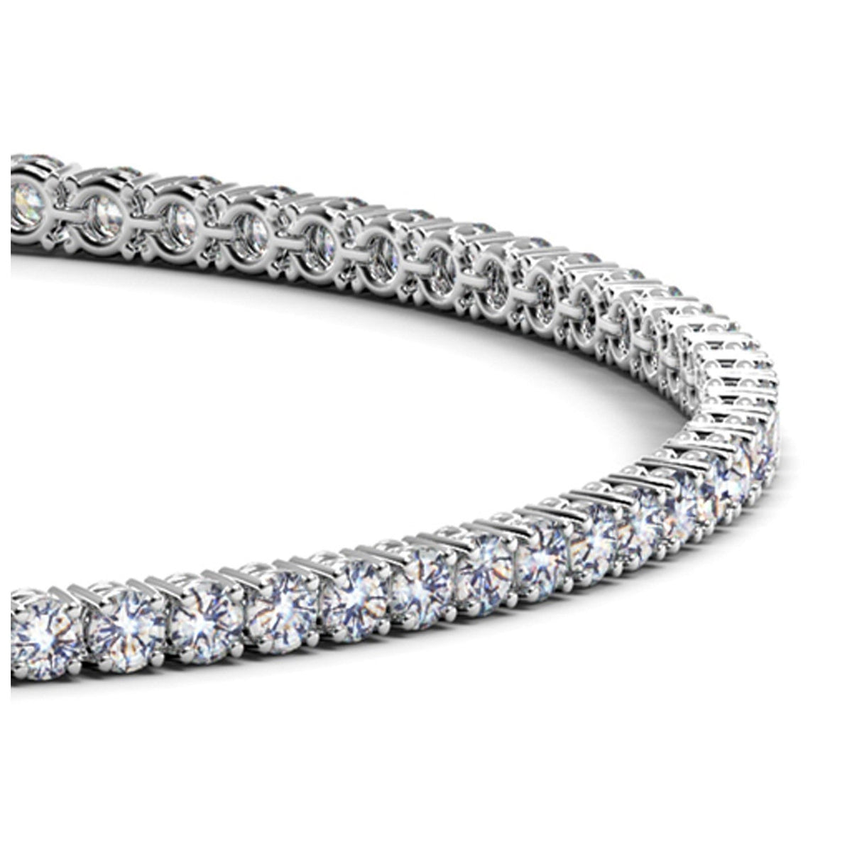 Lab Grown Round Diamond Tennis Bracelet in 14k White Gold (2 cctw F/G  VS2/SI1)