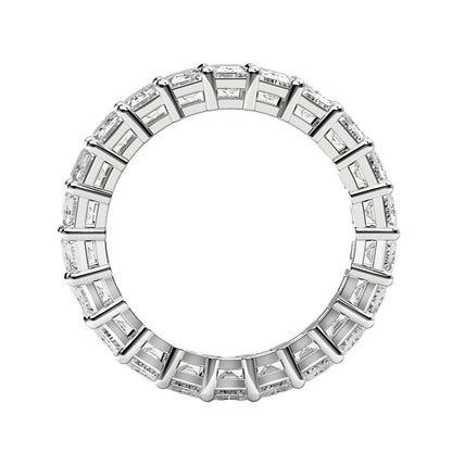 Emerald Cut Lab Grown Diamond Eternity Ring in 14k White Gold (2 cttw FG/VS2)
