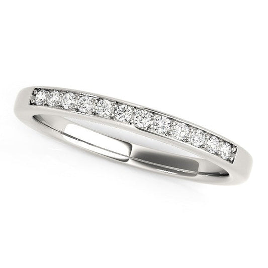 14k White Gold Diamond Wedding Band (1/8 cttw) — photo 2 of 2