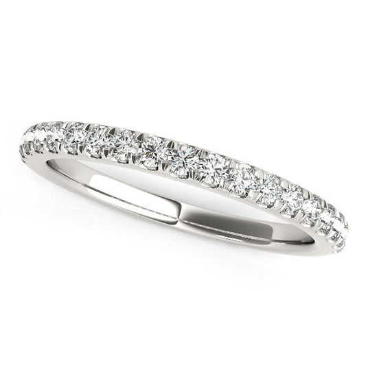 14k White Gold Pave Set Diamond Wedding Ring (1/4 cttw) — photo 2 of 2