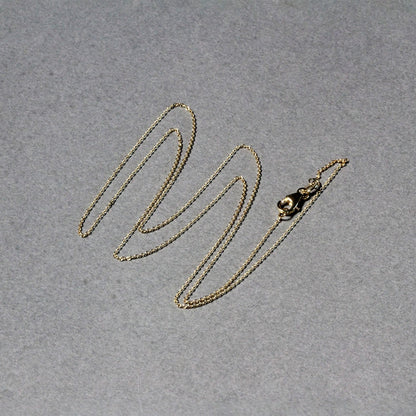 14k Yellow Gold Oval Cable Link Chain 0.6mm