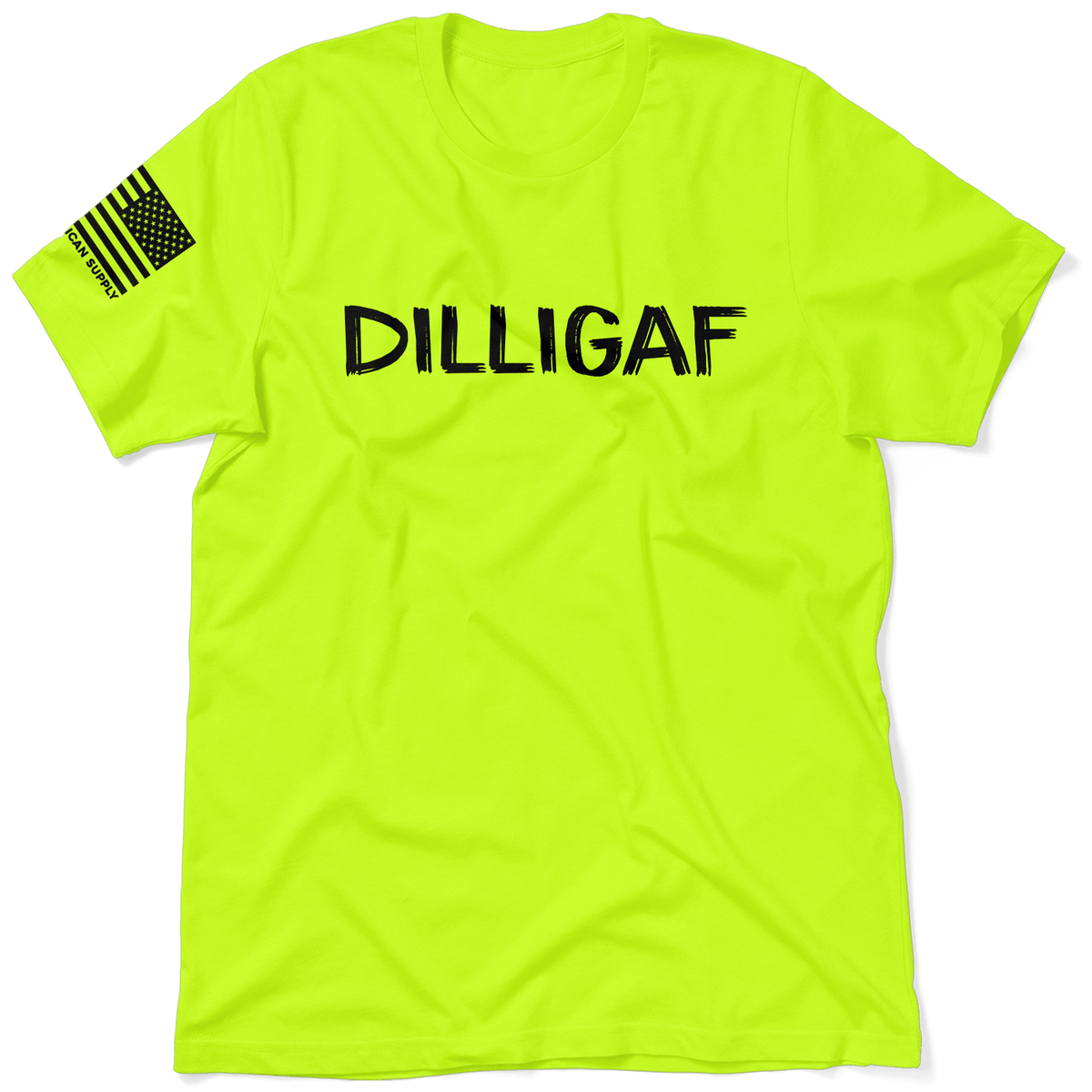 DILLIGAF  - Safety Yellow T-Shirt — photo 1 of 2