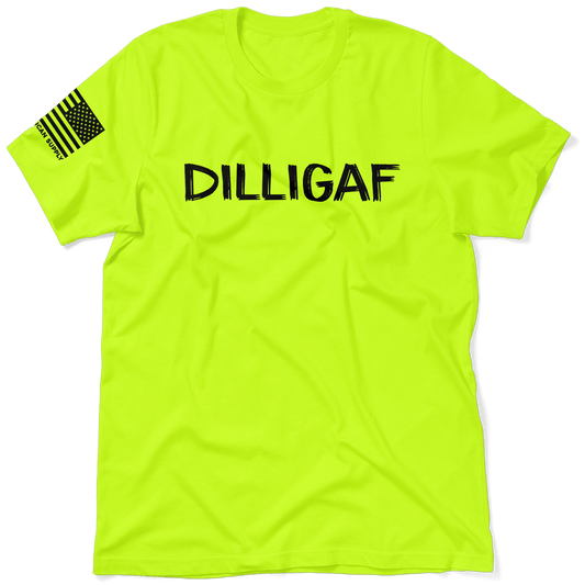 DILLIGAF  - Safety Yellow T-Shirt — photo 1 of 2