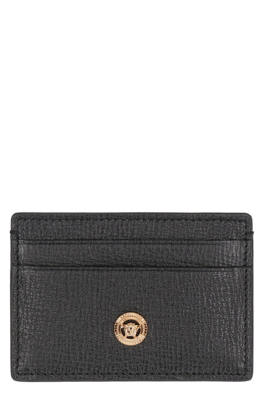 VERSACE Mini Leather Medusa Card Holder