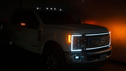 OLM Cab Light Replacement Set (Smoke Lens/White Light) - 2017-2022 Ford Super Duty F250/F350