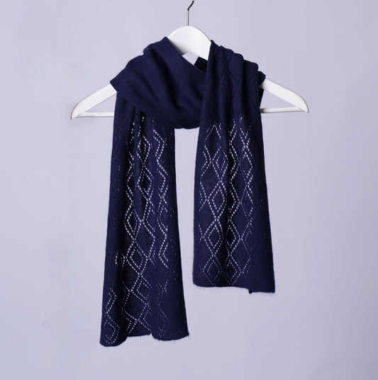 Scarf:  Long Diamonds - Pure Mongolian Cashmere