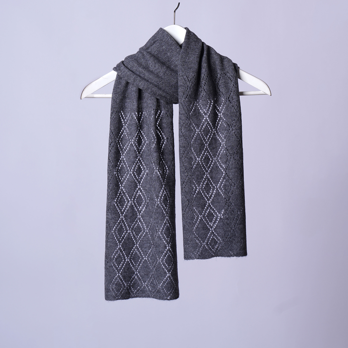 Scarf:  Long Diamonds - Pure Mongolian Cashmere
