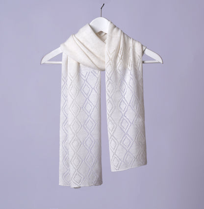 Scarf:  Long Diamonds - Pure Mongolian Cashmere