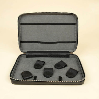 Leather Tech Organizer Case - Black - Mobile
