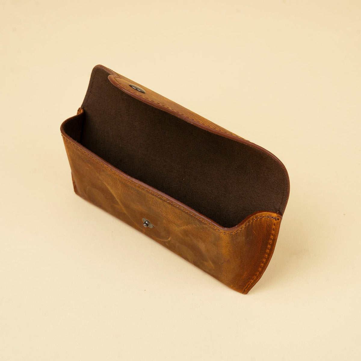 Premium Leather Eyewear Case - Dark Brown - Cambridge