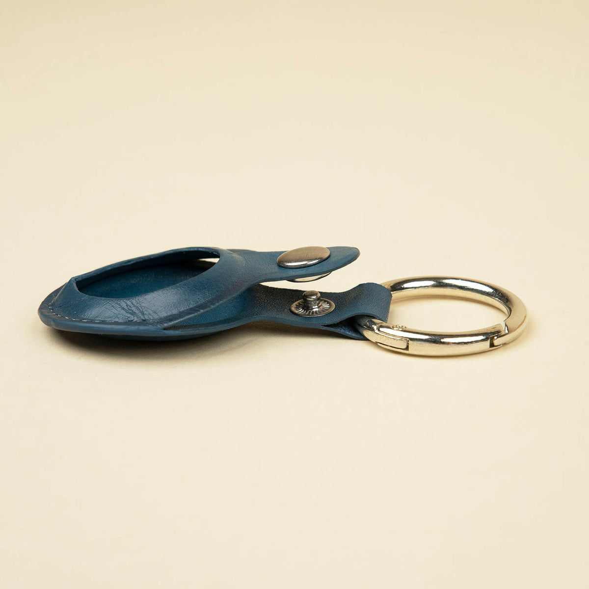 Premium Leather AirTag Holder - Blue - Orlando