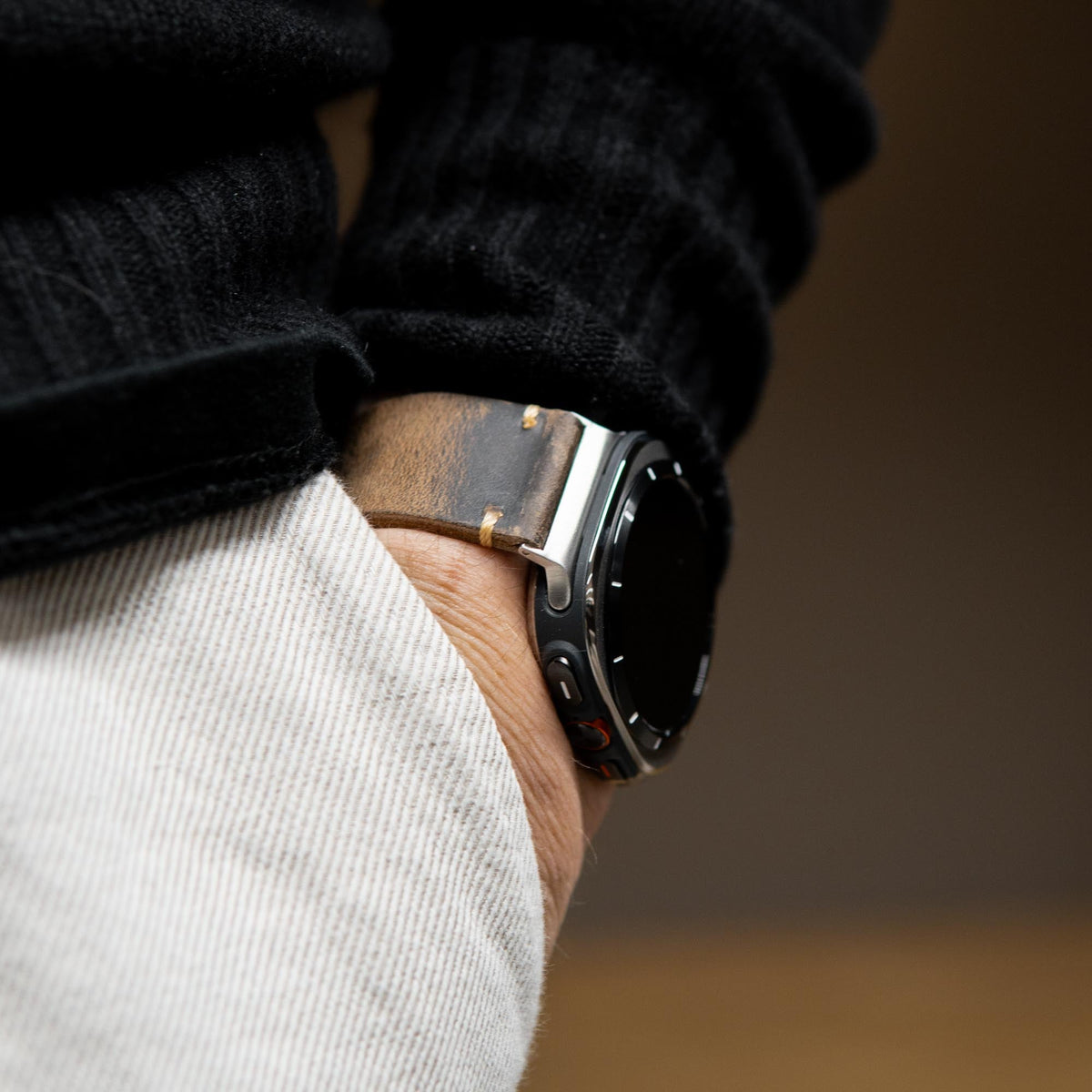 Leather Strap R01 for Samsung Galaxy Watch Ultra