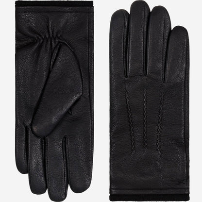 Daniel (black) – Goatskin leather gloves with warm wool lining and touchscreen function — photo 1 of 10