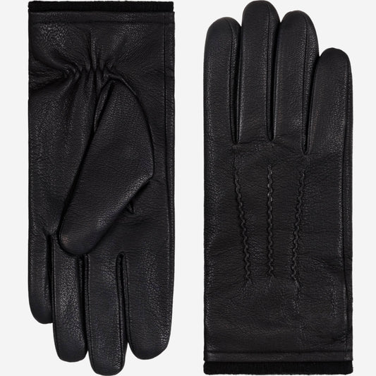 Daniel (black) – Goatskin leather gloves with warm wool lining and touchscreen function — photo 1 of 10