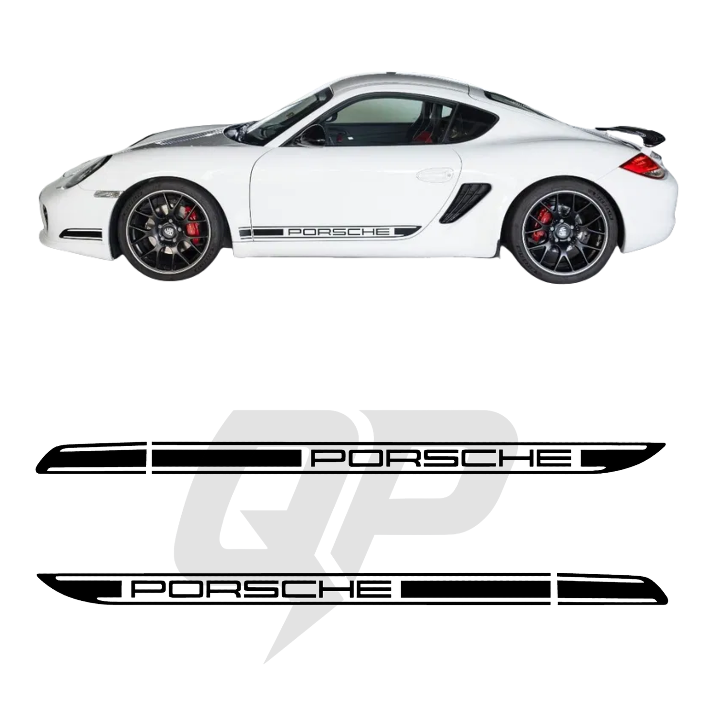 Porsche 987 Aufkleber Grafik Seitenstreifen Aufkleberset