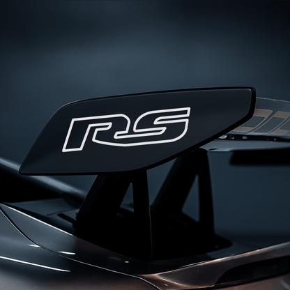 Juego de calcomanías de alerón RS Porsche – Logotipo de vinilo premium para alerones GT3/GT2/911
