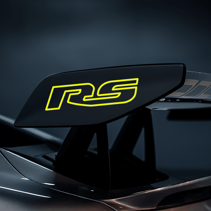 Juego de calcomanías de alerón RS Porsche – Logotipo de vinilo premium para alerones GT3/GT2/911