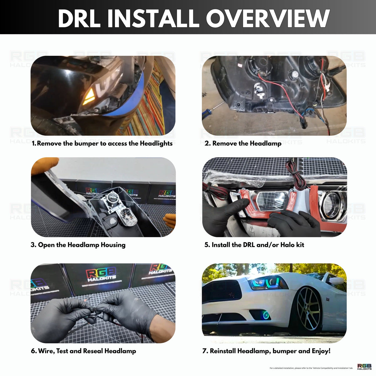 Dodge Charger Spec-D Multicolor Flow DRL Boards (2011-2014)