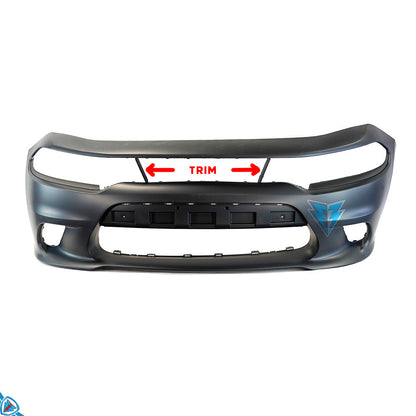2015-2023 Dodge Charger (LD) SRT Hellcat Style Polypropylene Front Bumper Conversion Kit | E3Tuning — photo 3 of 10