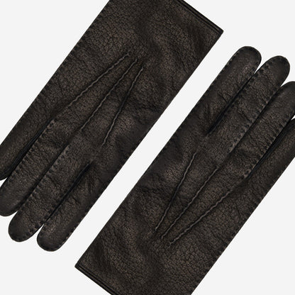 Donatella (black) – Luxurious Italian peccary leather gloves with cashmere lining — photo 3 of 10