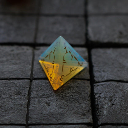 Juego de dados DND de gema opalita Dragon Shield