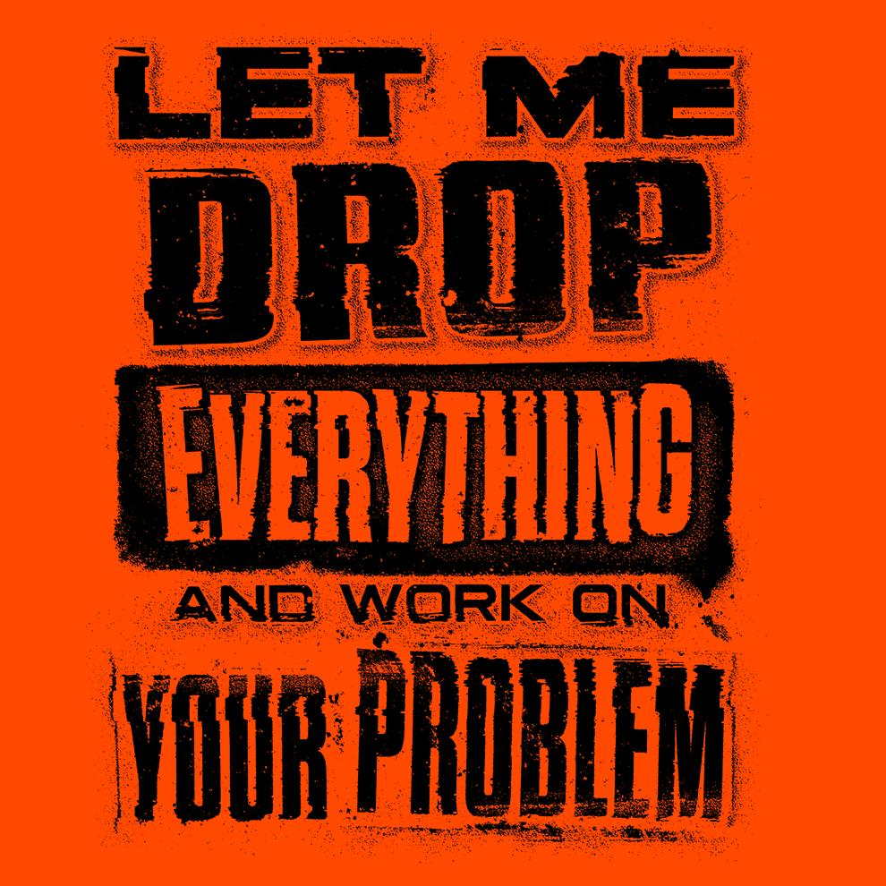Drop Everything - Safety Yellow T-Shirt — photo 2 of 3