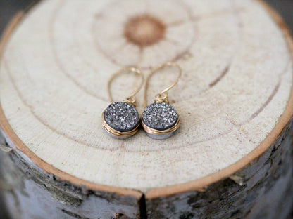 Druzy Bezel Drops (Multiple Colors) - As Seen in DaySpa Magazine