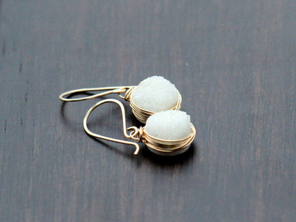 Druzy Bezel Drops (Multiple Colors) - As Seen in DaySpa Magazine