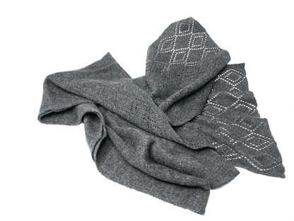 Scarf:  Long Diamonds - Pure Mongolian Cashmere