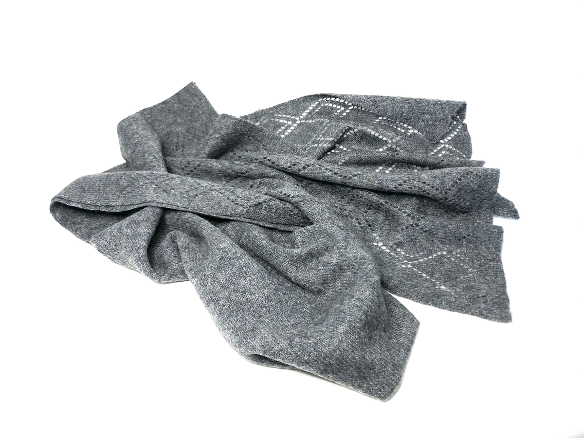 Scarf:  Long Diamonds - Pure Mongolian Cashmere